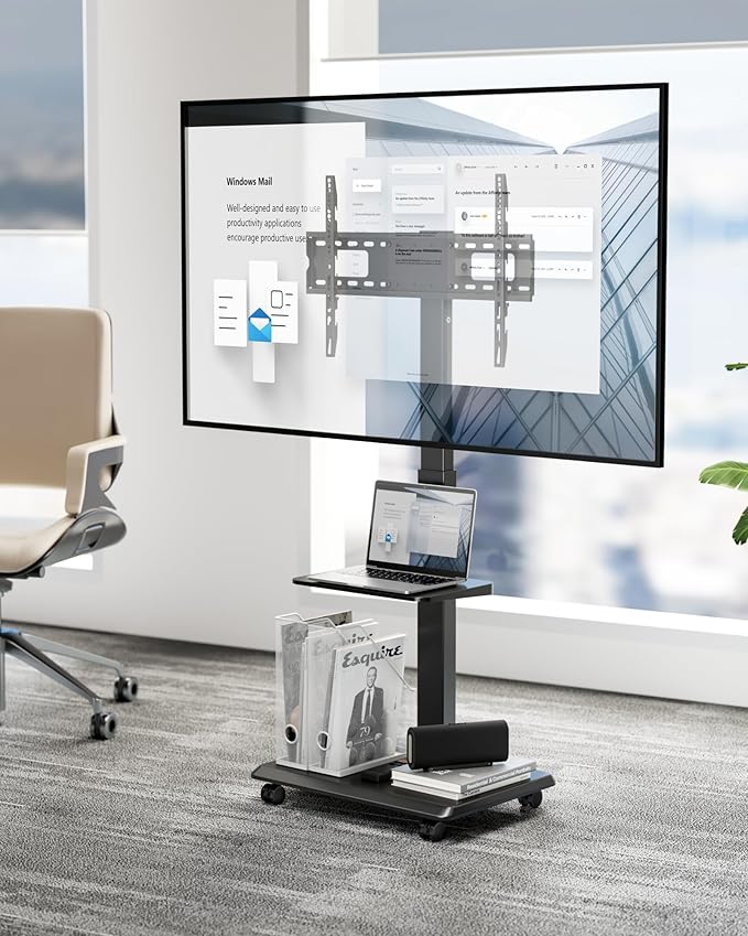 ECOTINY Steel Base Rolling TV Stand - Image 9