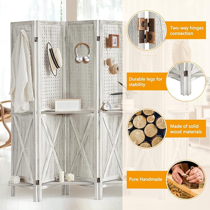 Aleesing 6 Panel Pegboard Display - Image 3