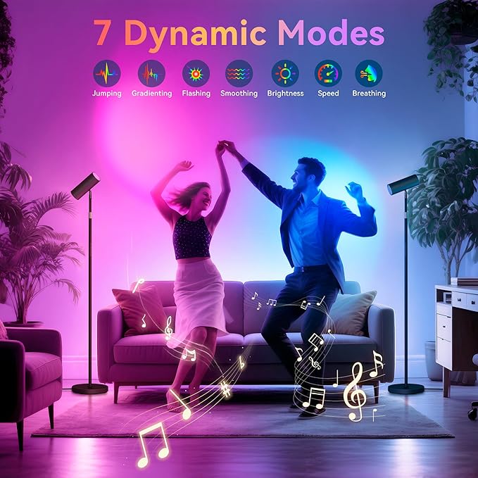SIBRILLE Spotlight Floor Lamp, Tall LED Standing Lamp - Image 3