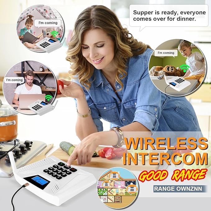 SANZUCO Intercoms Wireless for Home Hands Free, 2024 Upgraded Intercom 5300ft - Image 5
