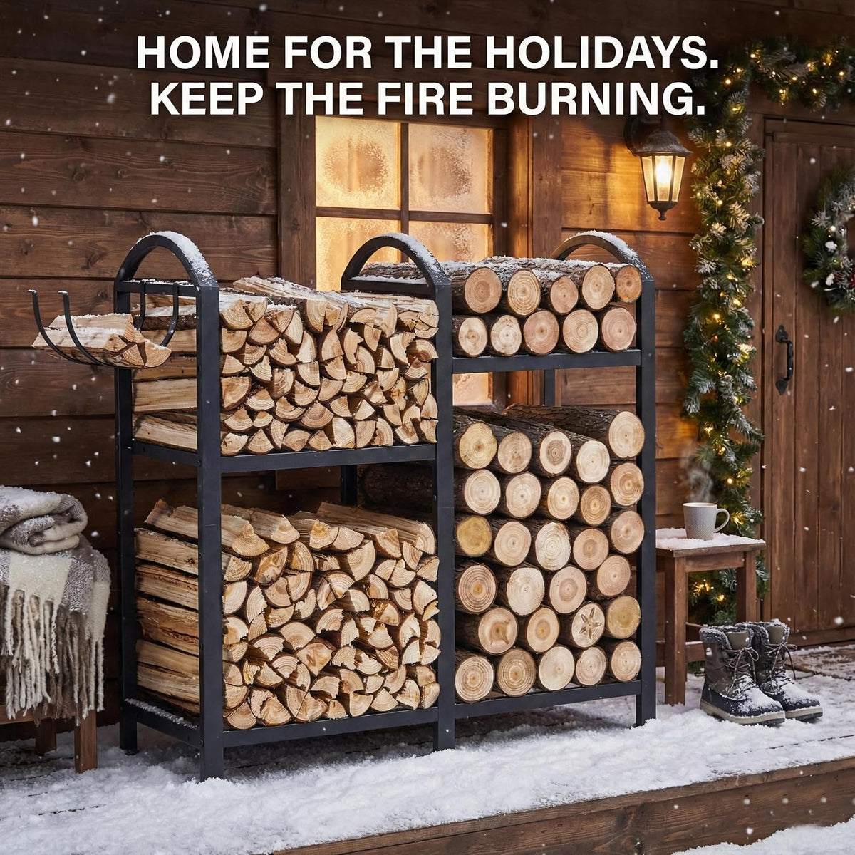 2 tier firewood rack, 31inch, package contents