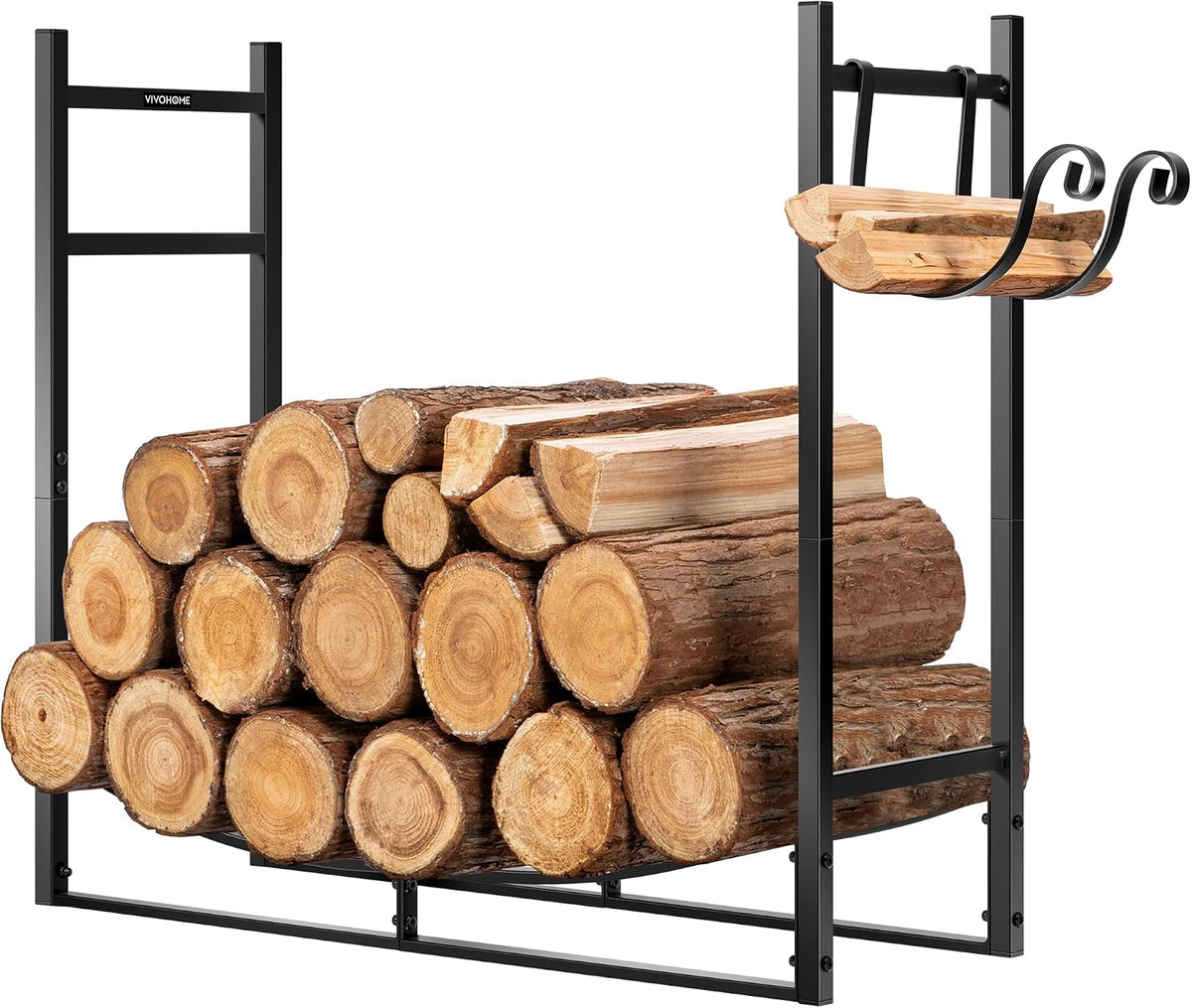 vivohome 3ft heavy duty indoor outdoor firewood storage, main product view