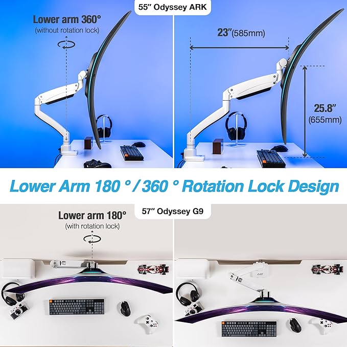 AVLT Single 17"-57" Super Ultrawide Monitor Arm - Image 5