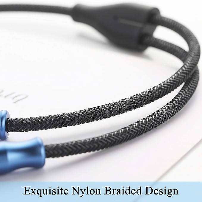MillSO 3.5mm 4 Pole TRRS Audio Splitter Cable Nylon Braided Stereo Aux Splitter - Image 9