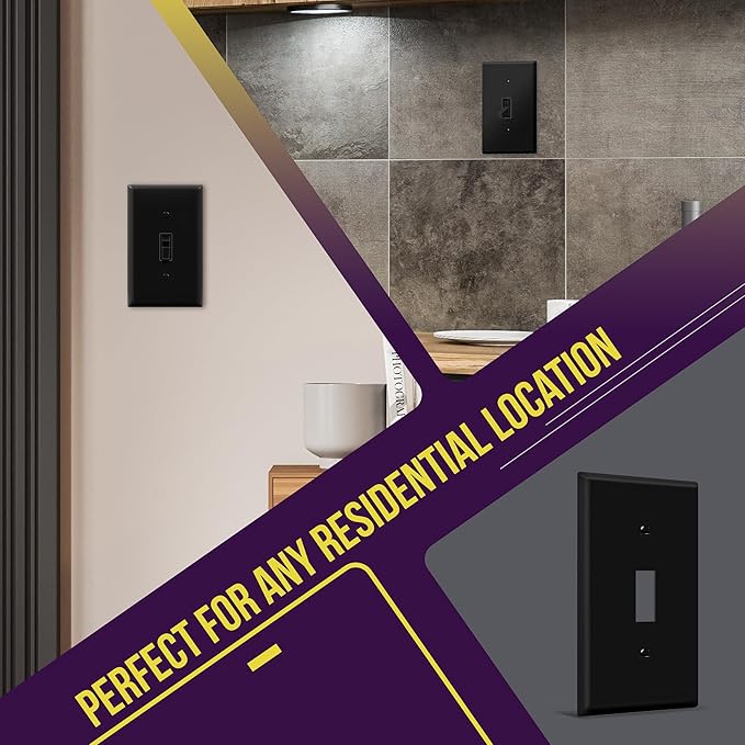 ENERLITES Toggle Light Switch Wall Plate, Gloss Finish, Standard Size 1-Gang - Image 4