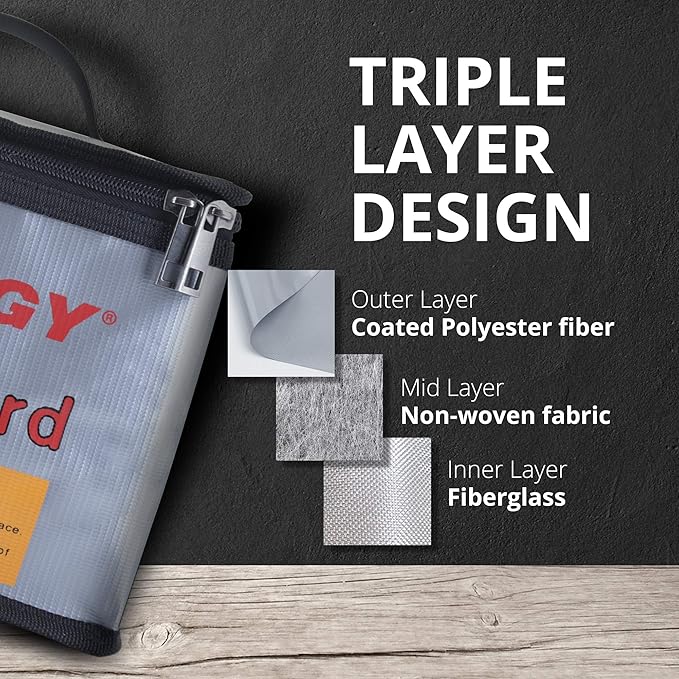Tenergy Fire Retardant Lipo Zipper Bag - Image 2
