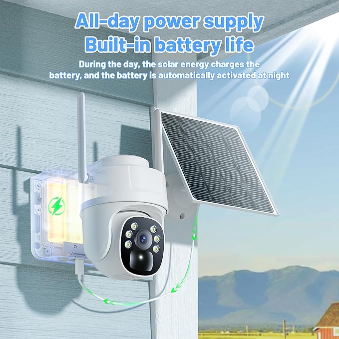 KKB 4G LTE Cellular Solar Security Cameras Wireless Outdoor, No WiFi Security - Image 4