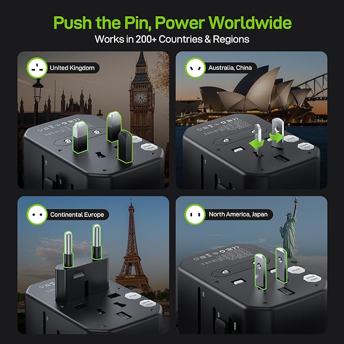 EPICKA Pulse 45W European Travel Plug Adapter, Universal Power Adapter - Image 3