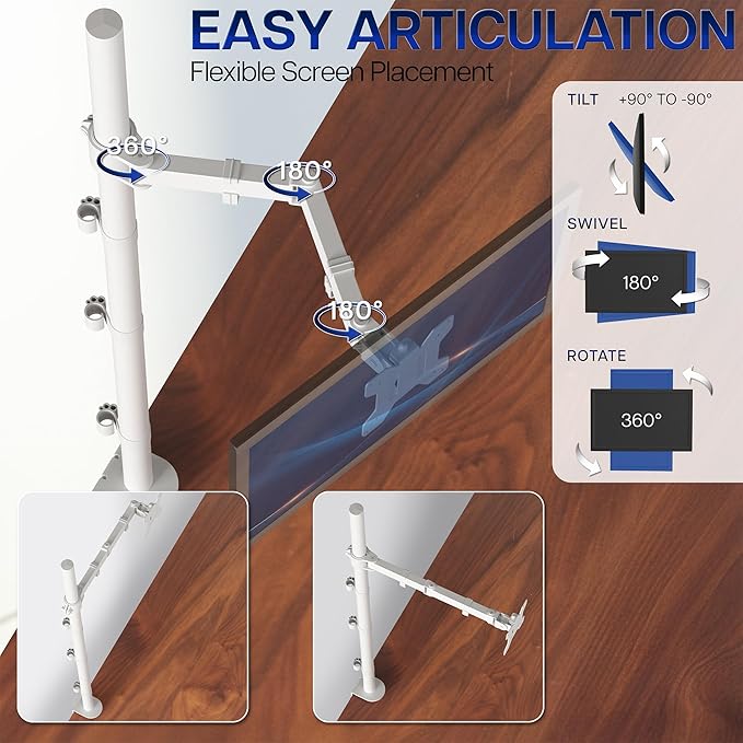 VIVO Extra Tall Single Monitor Desk Mount Stand - Image 3
