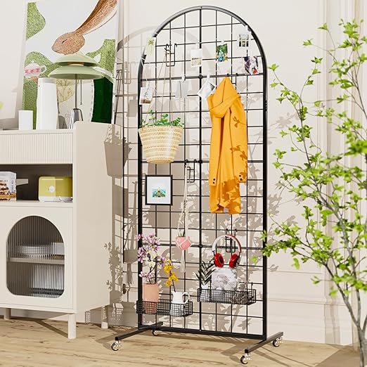 VGMiu Grid Wall Panel 1PCS Display Stand 2' x 5.2' FT Black Grid Wall Panels - Image 5