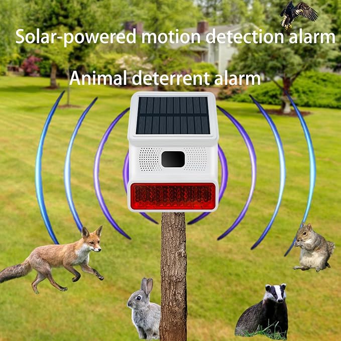 Solar Wireless Motion Sensor Alarm, Driveway Alarm Outdoor Waterproof Alert 120 - Image 2
