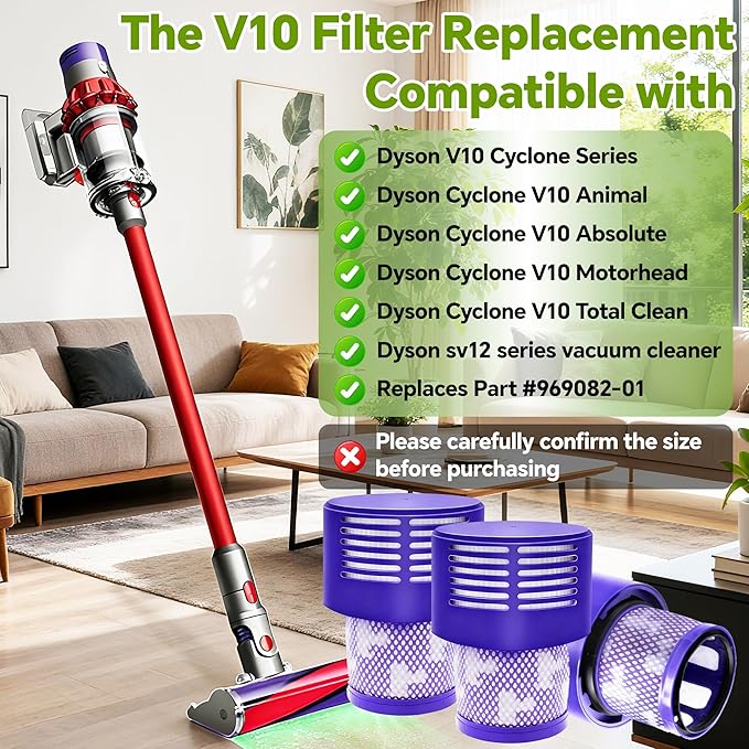 3 Packs V10 Vacuum Filter Replacement - Image 4