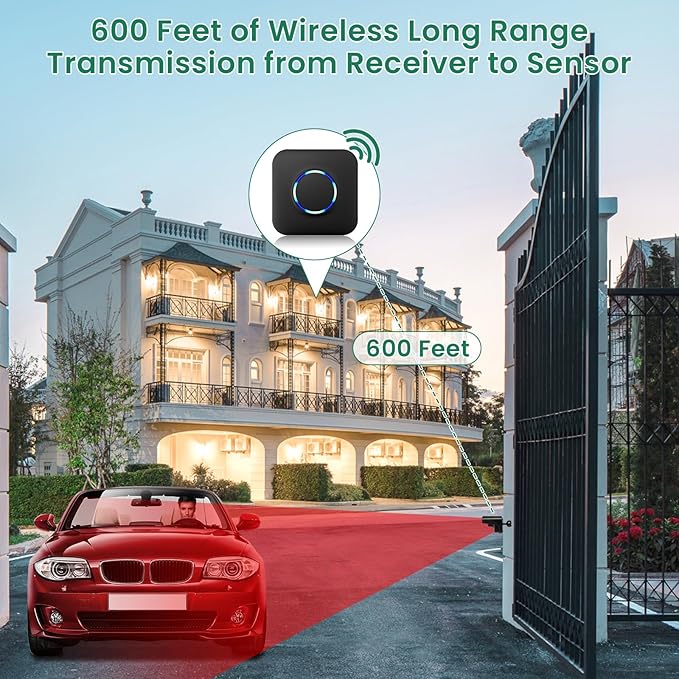 Wireless Driveway Alarm, Outdoor Weatherproof Motion Sensor & Detector - Image 4