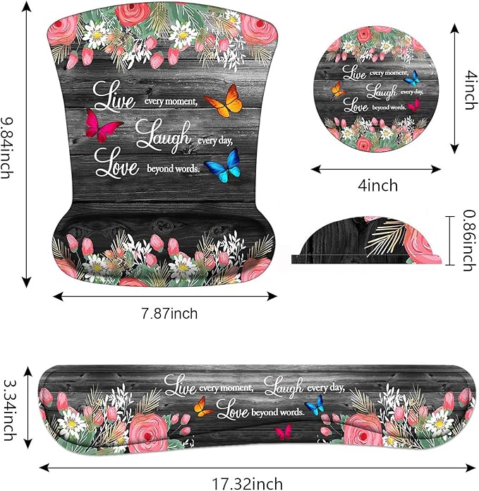 Keyboard Wrist Rest and Mouse Pad Wrist Support Set - Image 3