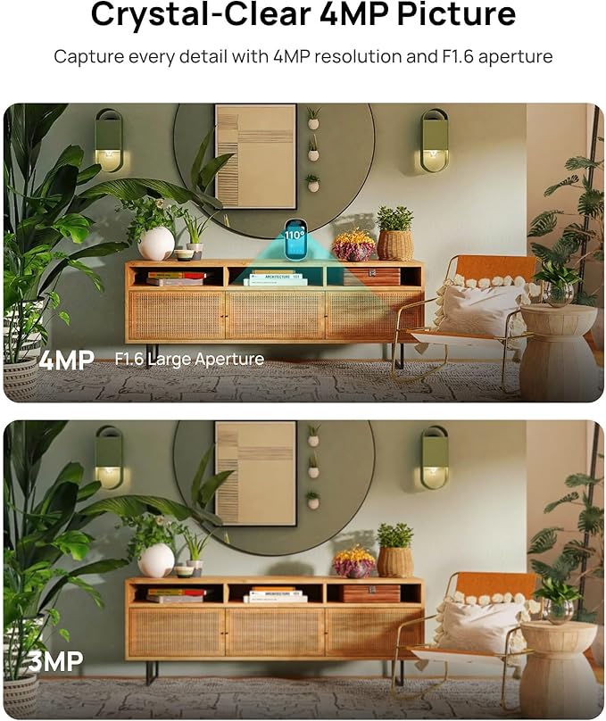Indoor Security Camera with 4" Screen, 4MP Baby/Elderly Monitor with AI - Image 3