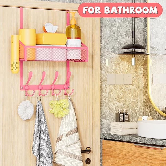 Kaiferty Over The Door Hooks Organizer, Coat Rack Over The Door Storage Hanger - Image 8