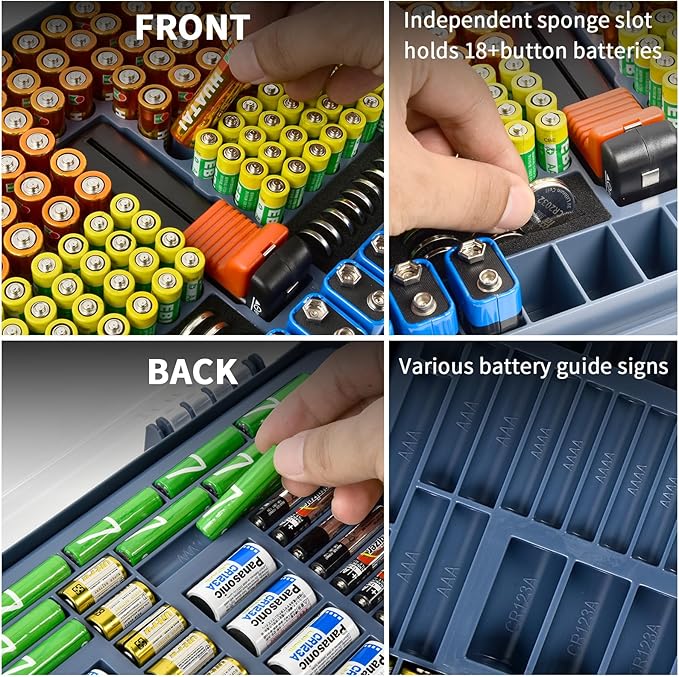 Aptbyte Battery Organizer Storage Holder Box Case - Image 5