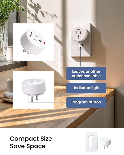 Zoiinet Remote Control Outlet Plug Switch, Buckle Design & Removable Wireless - Image 3