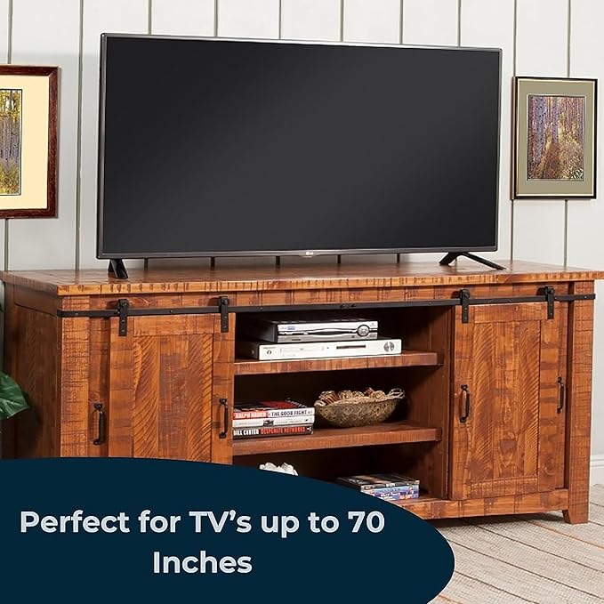 Martin Svensson Home Omaha Solid Wood TV Stand, Honey Tobacco - Image 4