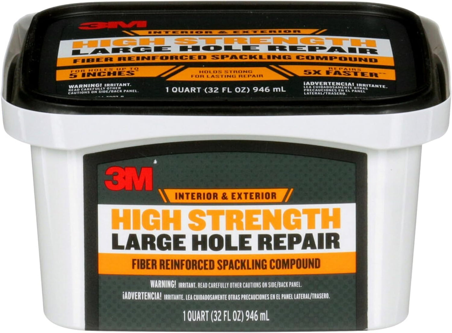 3M High Strength Large Hole Repair, 32 oz | Ideal for Large Hole Repair Cracks and Damaged Surfaces in Drywall, Plaster, Stucco, Concrete & Wood, For Easy Wall Repair