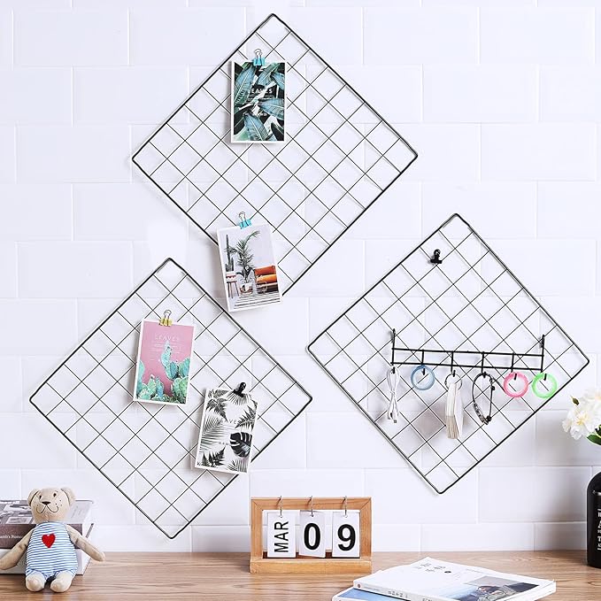 Feadily 4 Pack Metal Grid Wall Board Including 1 Hook Rack, Photos & Pictures by Feadily