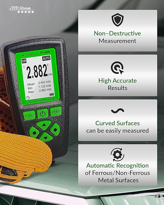 Digital Coating Thickness Gauge CM-208FN / Automatic Thickness Paint Meter - Image 7