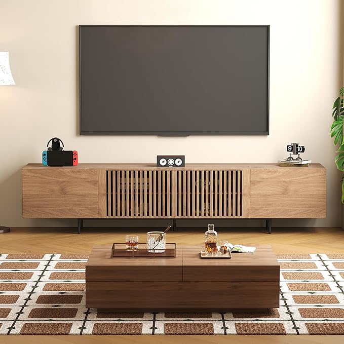gaoyangjiaju Mid-Century Modern 94.48" TV Stand and Expandable Coffee Table Set - Image 4
