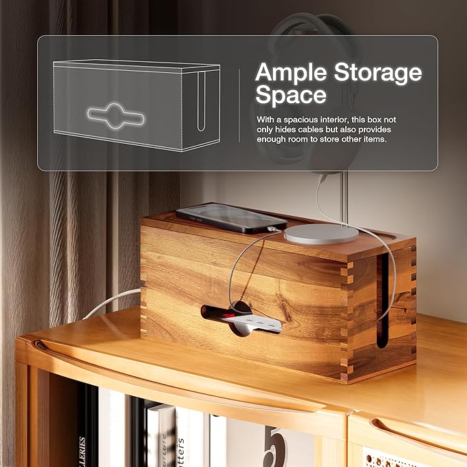 Tidita Acacia Large Cable Management Box - Image 6