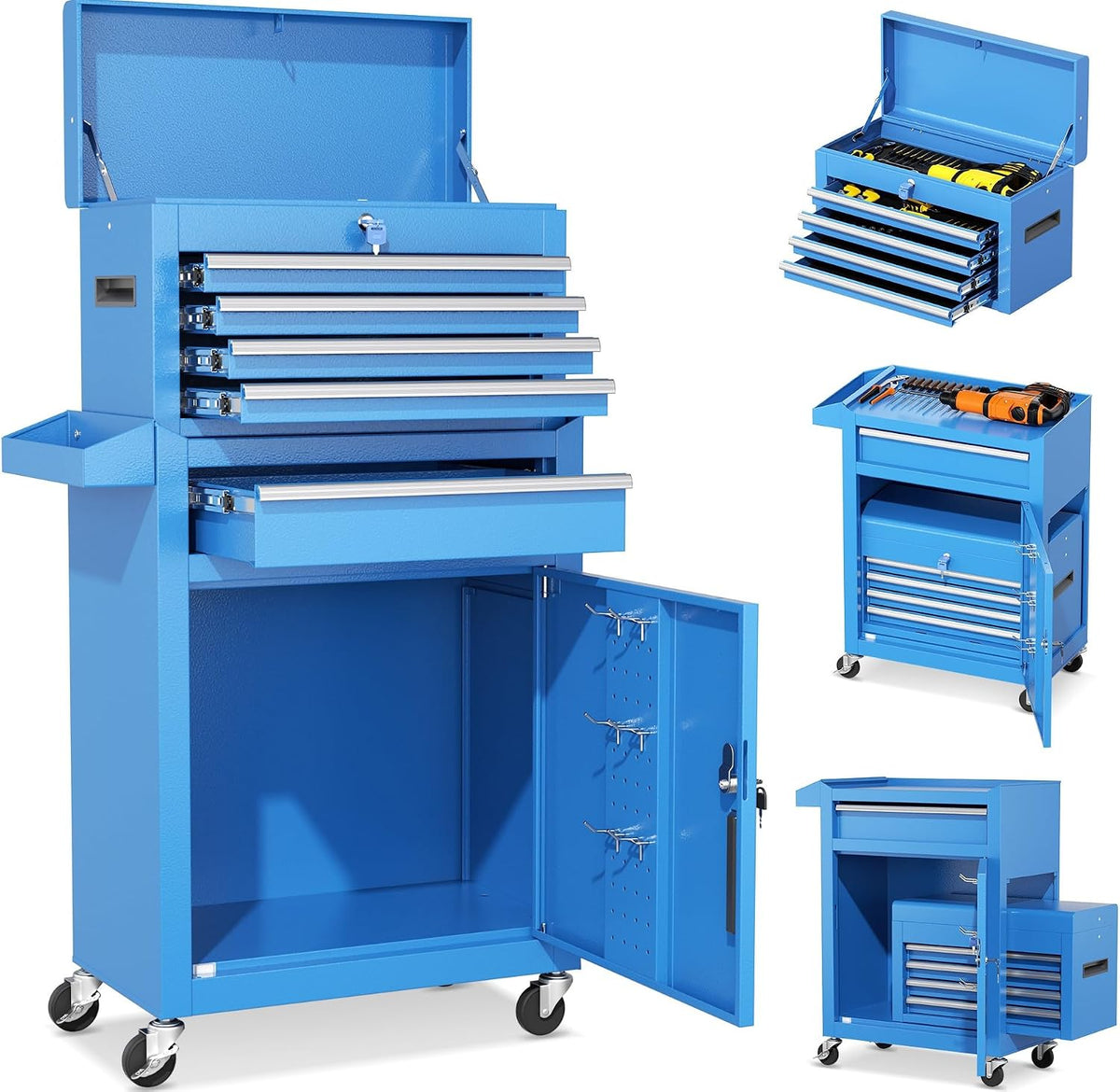 intergreat rolling tool chest, 5-drawer tool box organizer, main product view