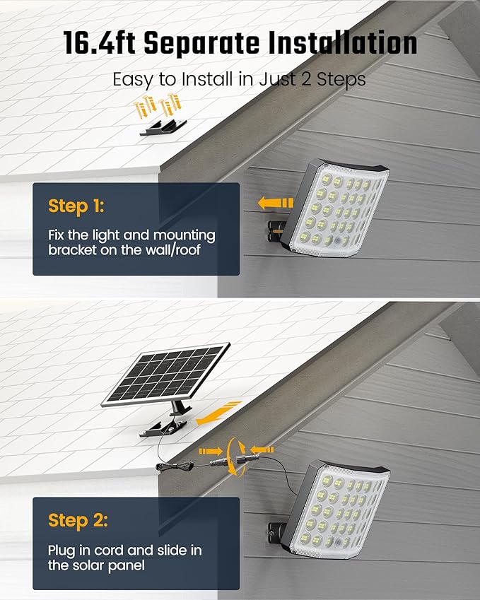 ONLYWIN Solar Lights Outdoor Bright Solar Dusk to Dawn Light - Image 7