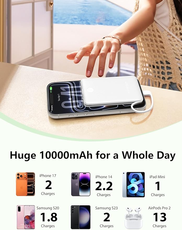 miisso 10000mAh Mini Portable Charger - Image 3