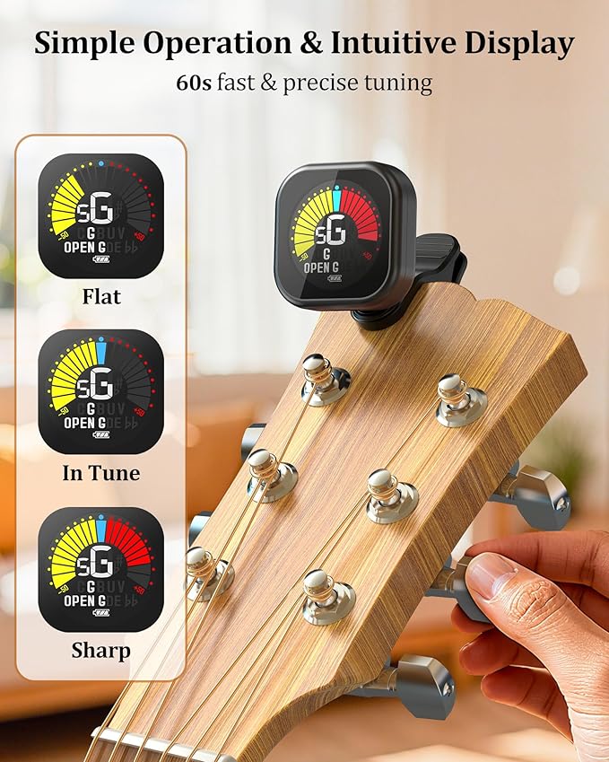 New Bee Guitar Tuner Clip-On Rechargeable - Image 4