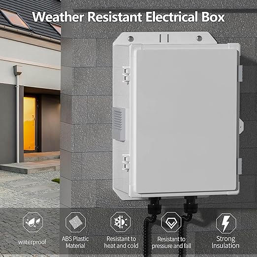 Namunanee Outdoor Electrical Junction Box, ABS Water Resistant Enclosure - Image 2