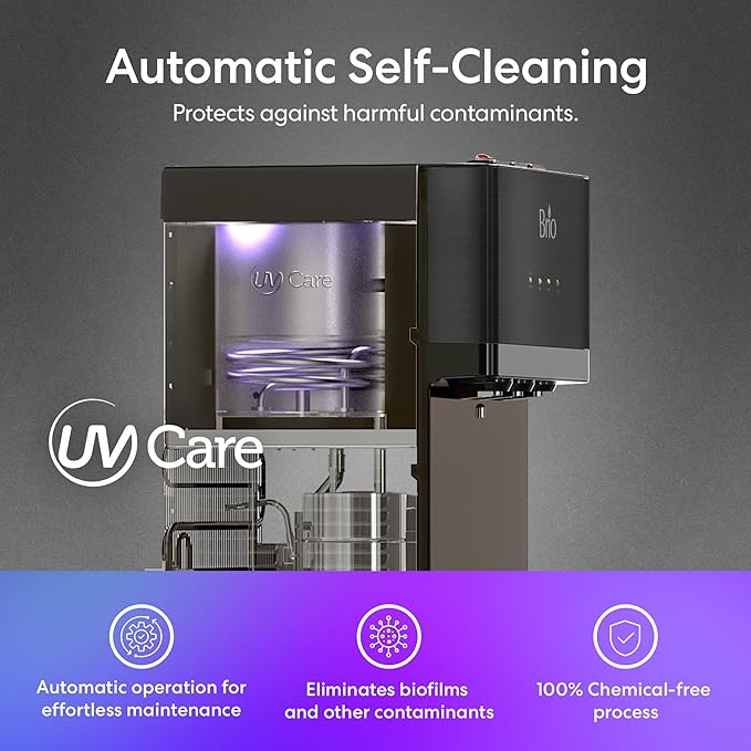 Brio Self Cleaning Bottom Loading Water Cooler Water Dispenser – Black - Image 7