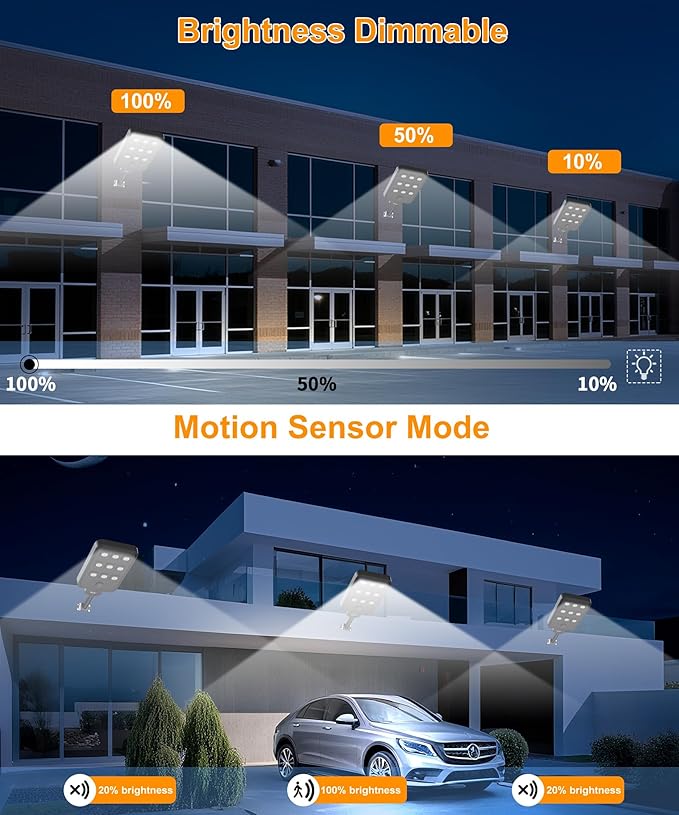 JAYNLT X-10000W Solar Street Lights Outdoor, Ultra-Large 6500K Commercial - Image 3