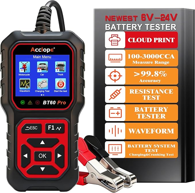 Acclope BT60 Pro Car Battery Tester by Acclope