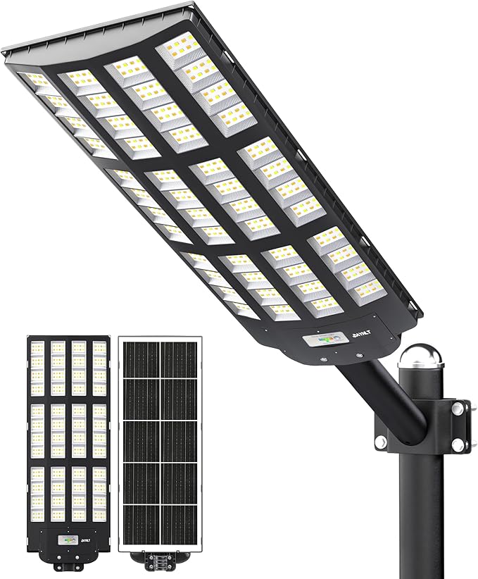 JAYNLT Y-12000W Solar Street Lights Outdoor, 3000K/4000K/6500K Commercial by JAYNLT