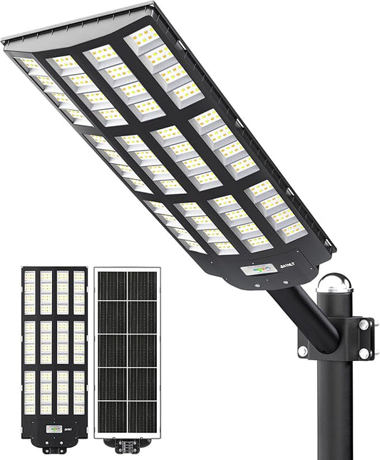 JAYNLT Y-12000W Solar Street Lights Outdoor, 3000K/4000K/6500K Commercial by JAYNLT
