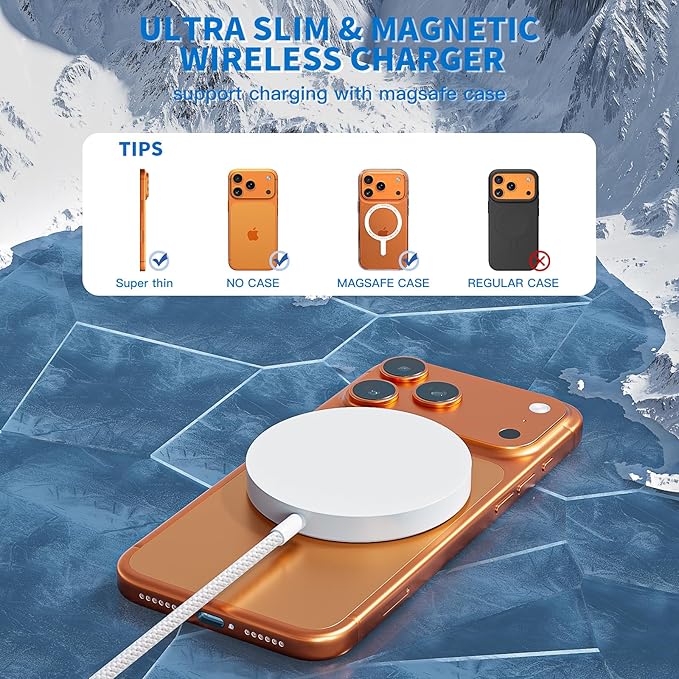 Magnetic Wireless Charger, 10FT 25W iPhone Magsafe Charger Fast Phone Charging - Image 5