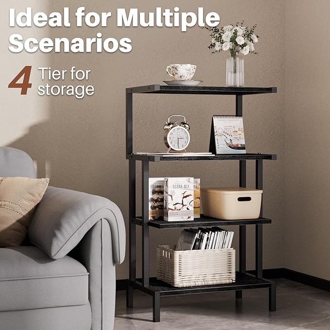 Aquzee Media Stand, Gaming Shelf, 4 Tier Small Electronics Shelves Video Game - Image 8