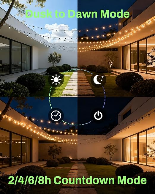 BN-LINK Outdoor Light Timer, Waterproof Plug-in Dusk-to-Dawn Controller - Image 3