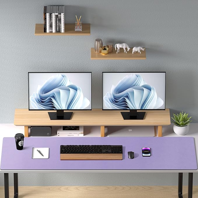 Leather Desk Pad Protector, Mouse Pad, Office Desk Mat, Non-Slip PU Leather - Image 8