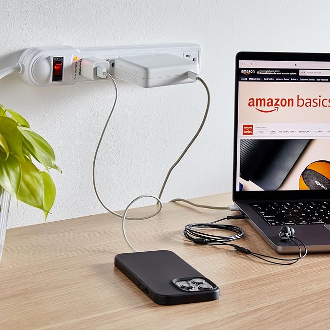 Amazon Basics Surge Protector Power Strip, 790 Joules, LED Indicator, 6ft - Image 6