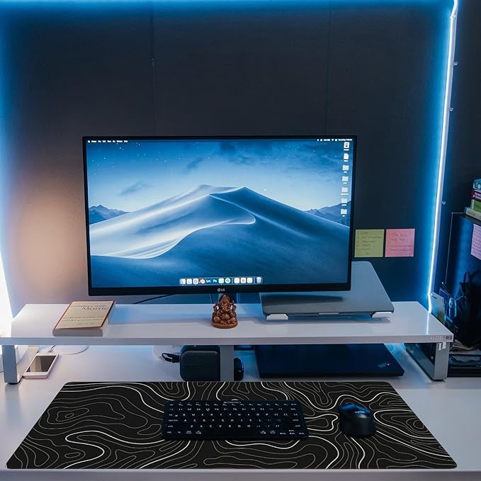 Eflxamz Desk Mat, Topographic Contour Large Gaming Mouse Pad - Image 6