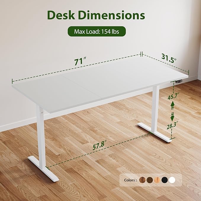 Agilestic Electric Standing Desk, Extra Large 71 x 31.5 Inches Height - Image 3