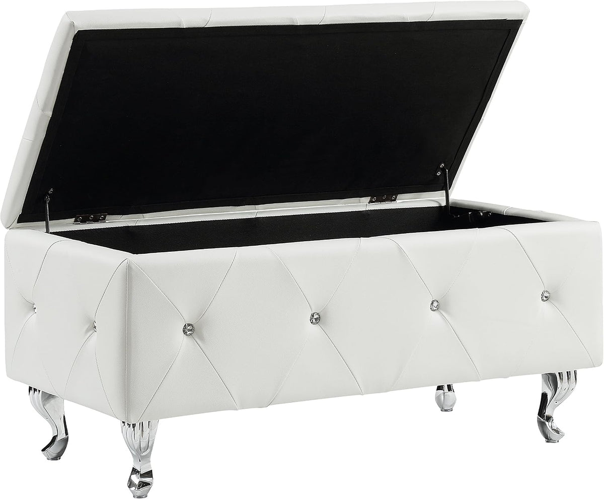 ac pacific glam ultra modern leather bonded upholstered, main product view