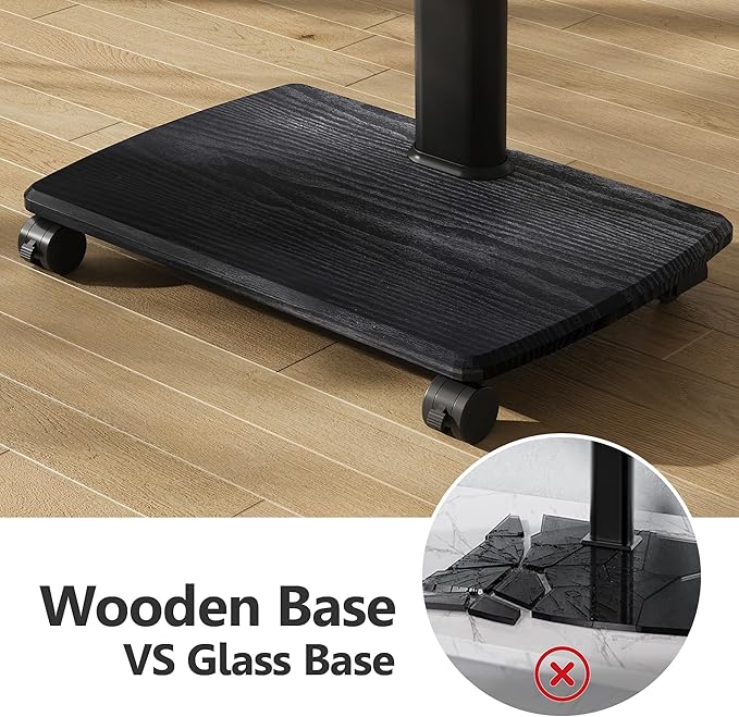 FITUEYES Rolling TV Stand with Power Outlets, Swivel Portable TV Stand - Image 5