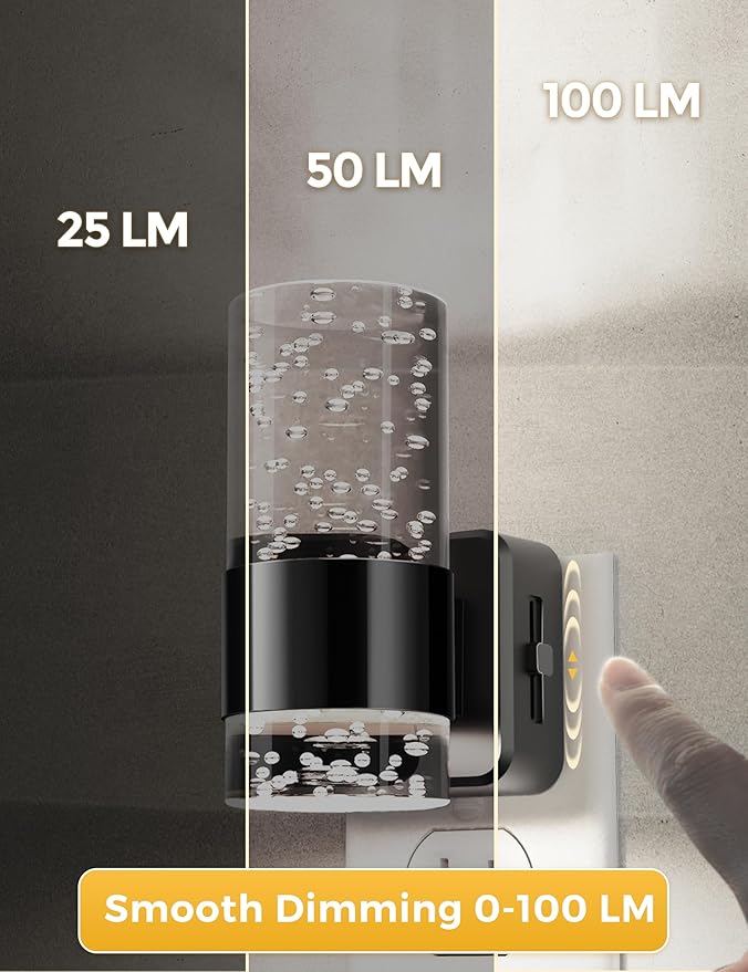 L LOHAS LED Night Light, Dimmable Night Lights Plug into Wall, 2 Pack Acrylic - Image 3