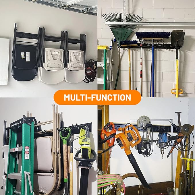 Wallmaster Garage Storage Organization Wall Mount, Garden Tool Rack Organizer - Image 7