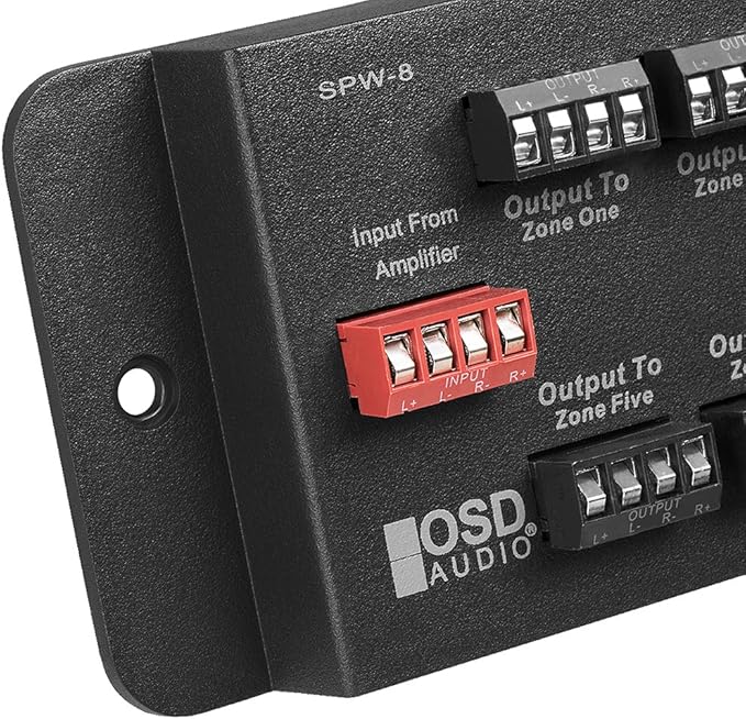 SPW8 Whole House Audio 8-Zone Speaker Distribution Panel Single Audio Input - Image 4